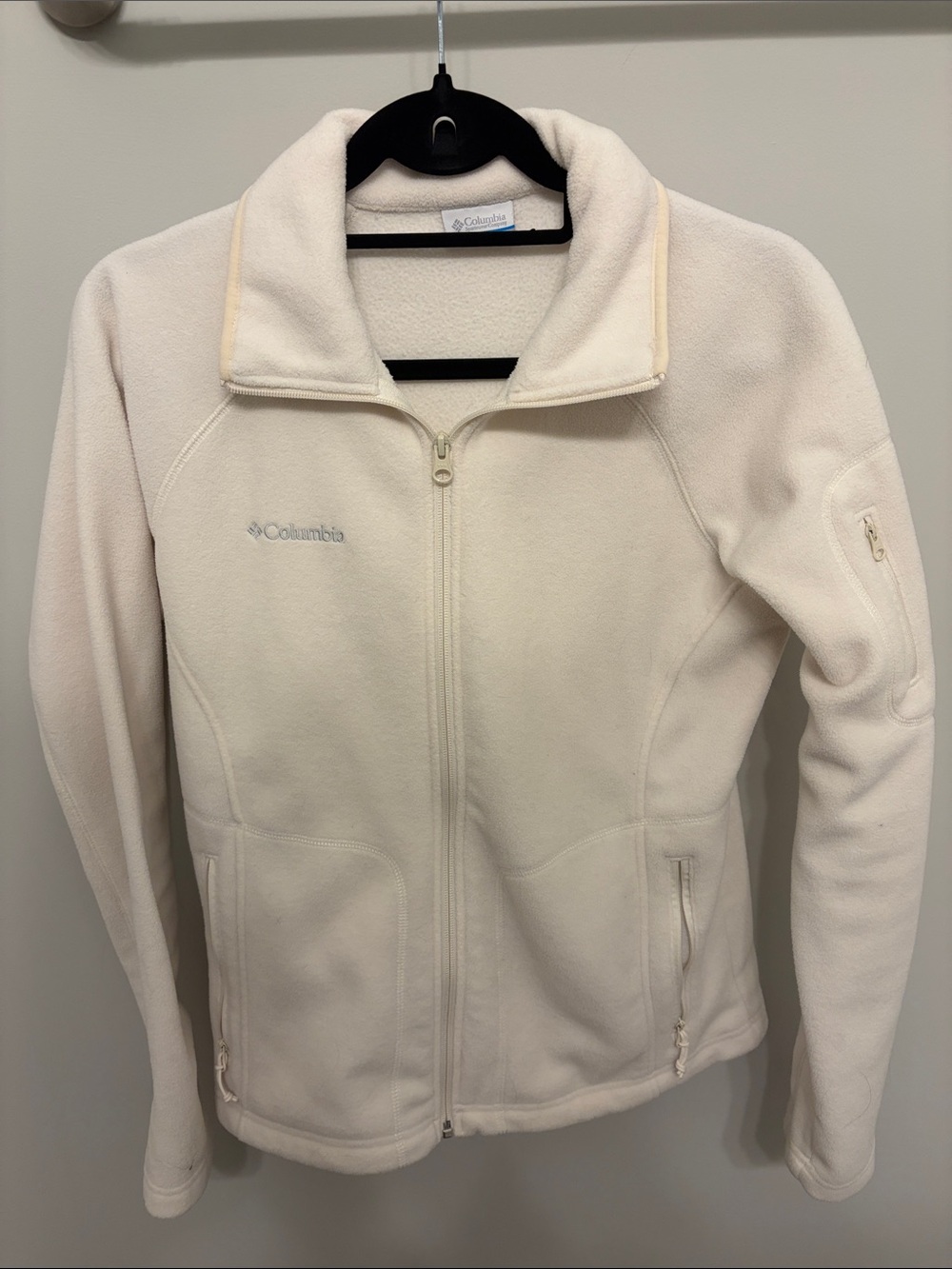 Columbia Cream Full-Zip Teddy Fleece Jacket